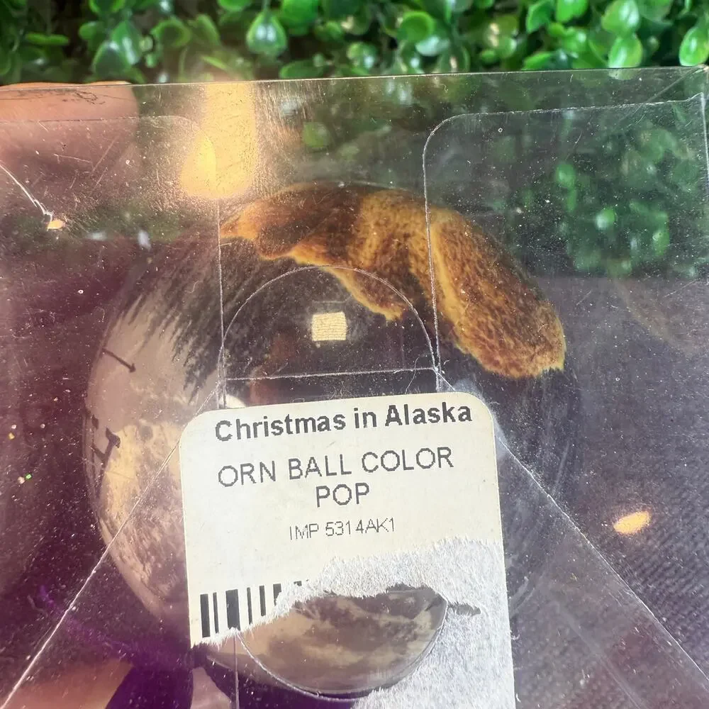 Christmas In Alaska Ball Ornament  Bear Alaska EST. 1959 Holiday Decoration Tree